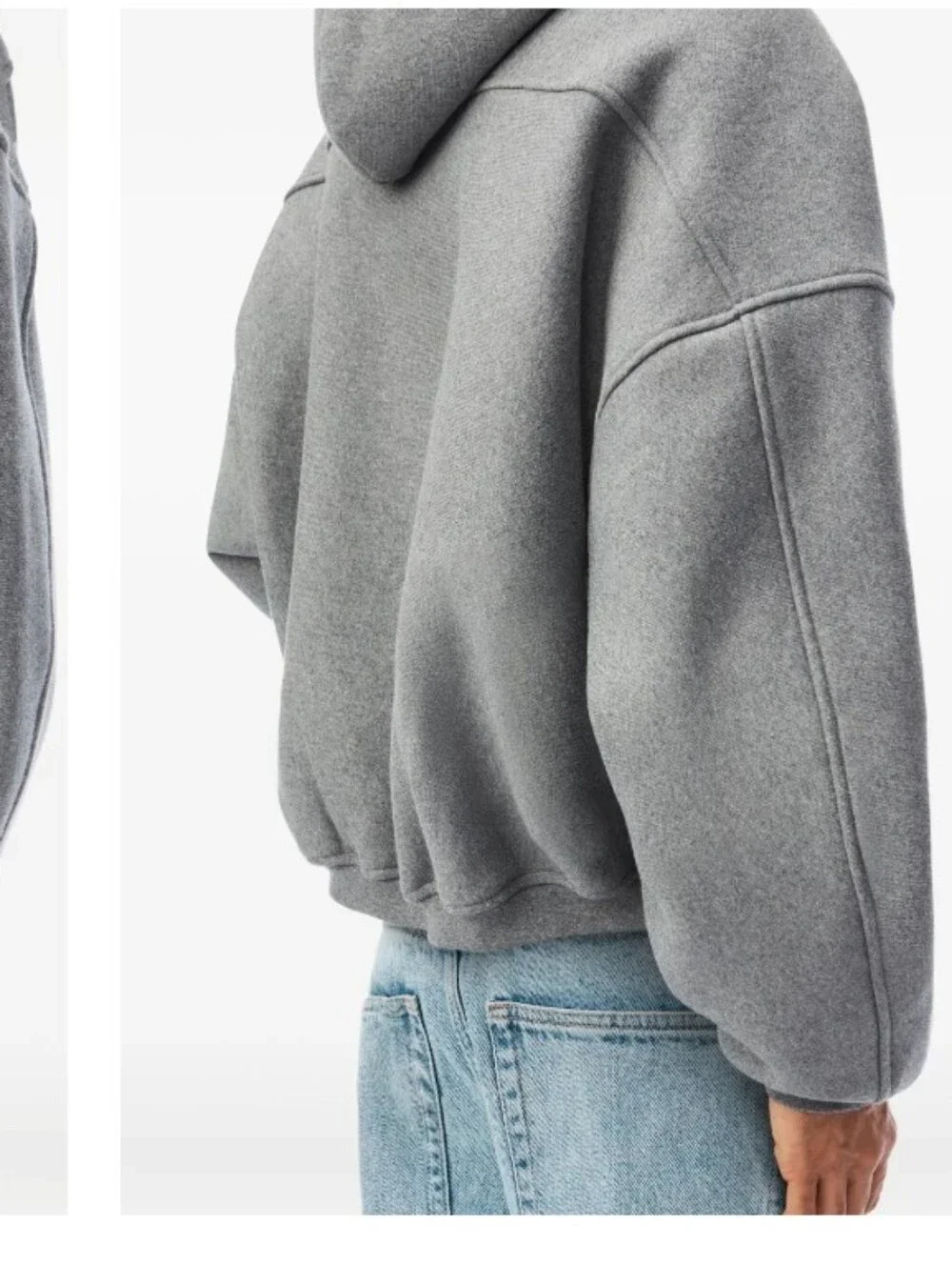 Alexander Wang Sweatshirt Unisex Puff Dense Glitter Runway Gray Full Zip $825
